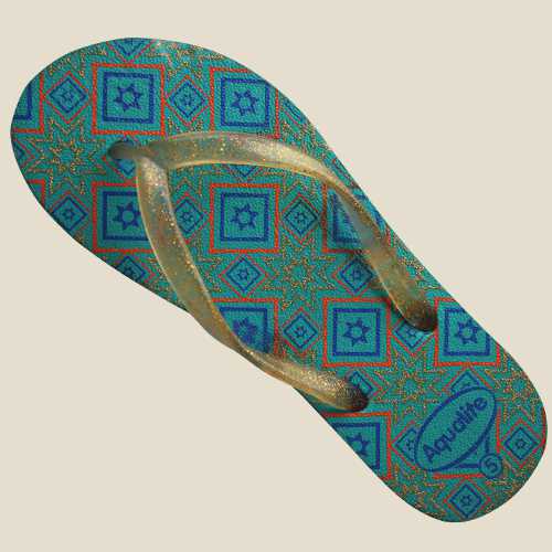 Screen printing on the chappal or slipper