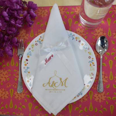 Embroidered Wedding Napkin